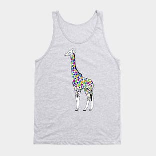 Colorful giraffe (b) Tank Top